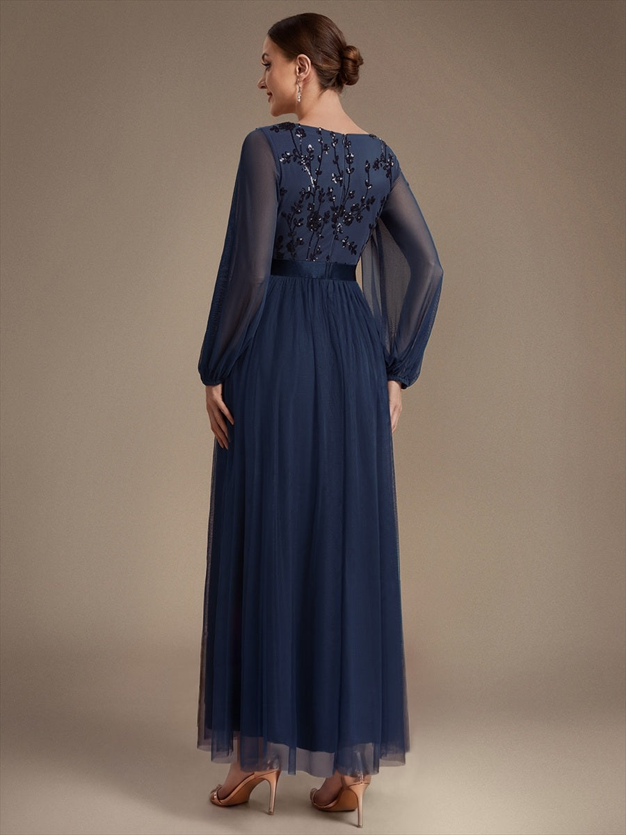 Factory Design Plus Size Maxi Long Sleeve Sequin Tulle V-Neck A-Line Evening Dresses - EE02846NB-R2.jpg