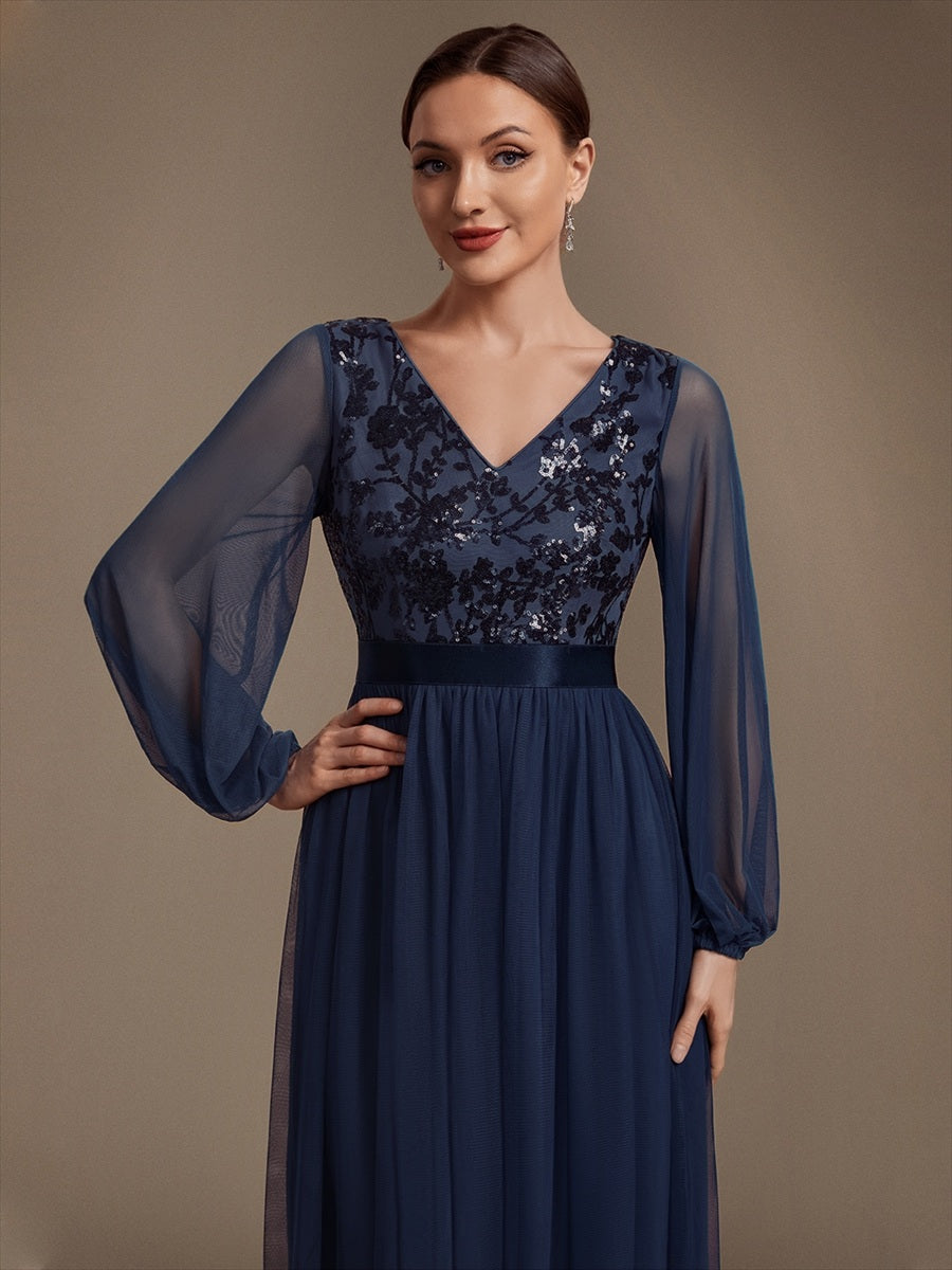 Factory Design Plus Size Maxi Long Sleeve Sequin Tulle V-Neck A-Line Evening Dresses - EE02846NB-R5.jpg