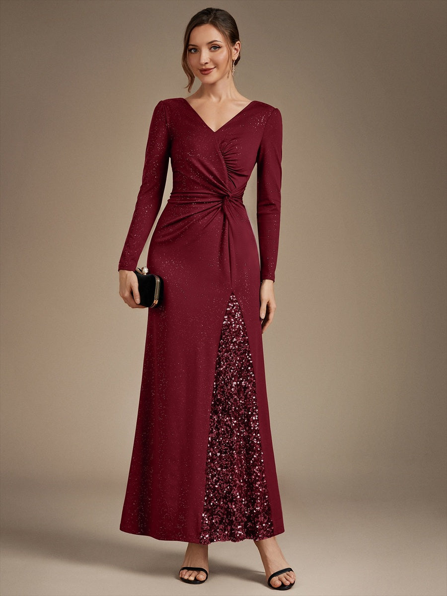 Bulk Order Plus Size Long Sleeve Jersey V-Neck Bodycon Sequined Evening Dresses - EE02857BD-R4.jpg