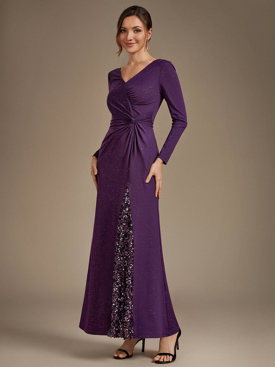Bulk Order Plus Size Long Sleeve Jersey V-Neck Bodycon Sequined Evening Dresses - EE02857DP-R3.jpg