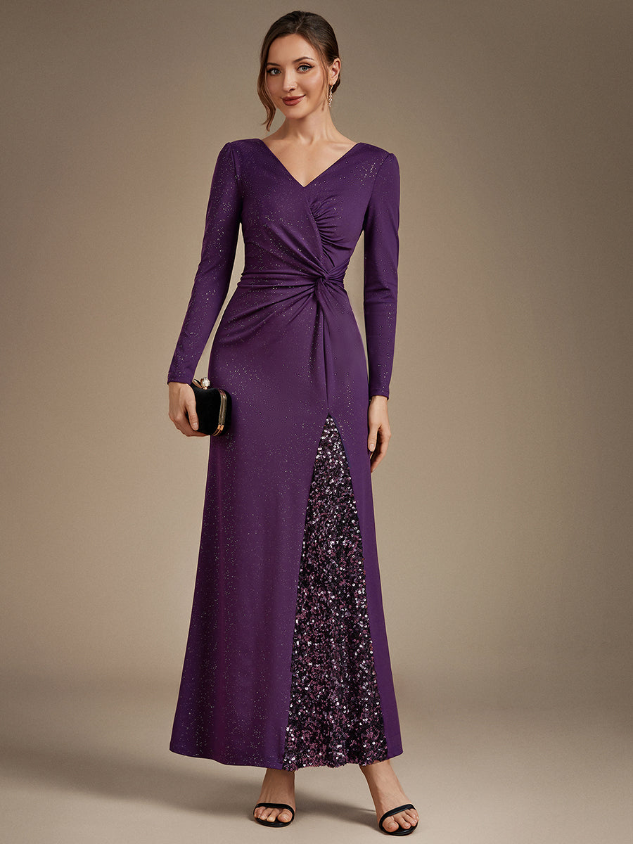 Bulk Order Plus Size Long Sleeve Jersey V-Neck Bodycon Sequined Evening Dresses - EE02857DP-R4.jpg