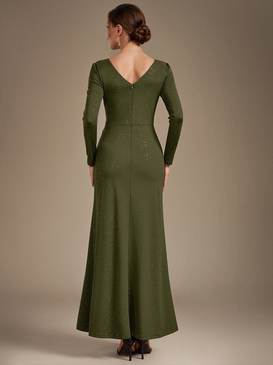 Bulk Order Plus Size Long Sleeve Jersey V-Neck Bodycon Sequined Evening Dresses - EE02857OG-R2.jpg