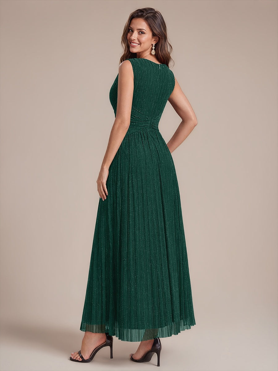 EE02868DG | Tulle Sleeveless A-Line Evening Dress
