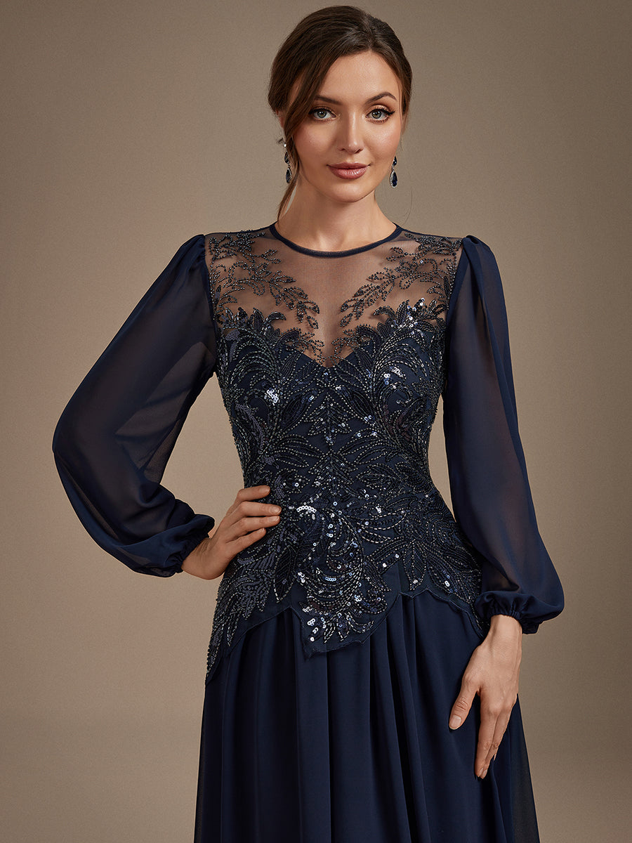 Bulk Order Plus Size Long Sleeve Sequin Chiffon Round Neck A-Line Evening Dresses - EE02875NB-R5.jpg