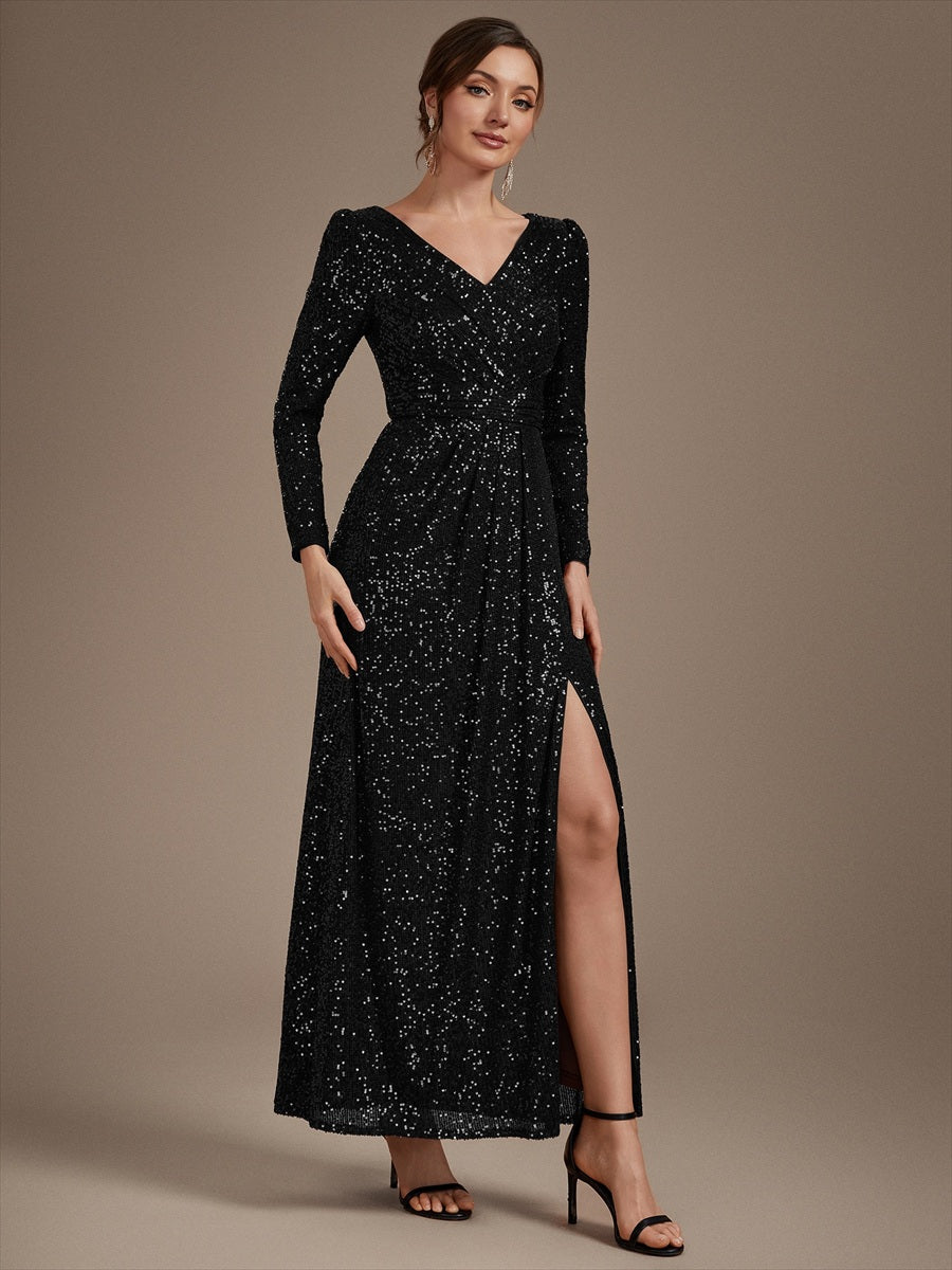One Stop Shop Plus Size Long-Sleeve Sequin V-Neck Maxi Sheath Evening Dresses - EE03431BK-R3.jpg