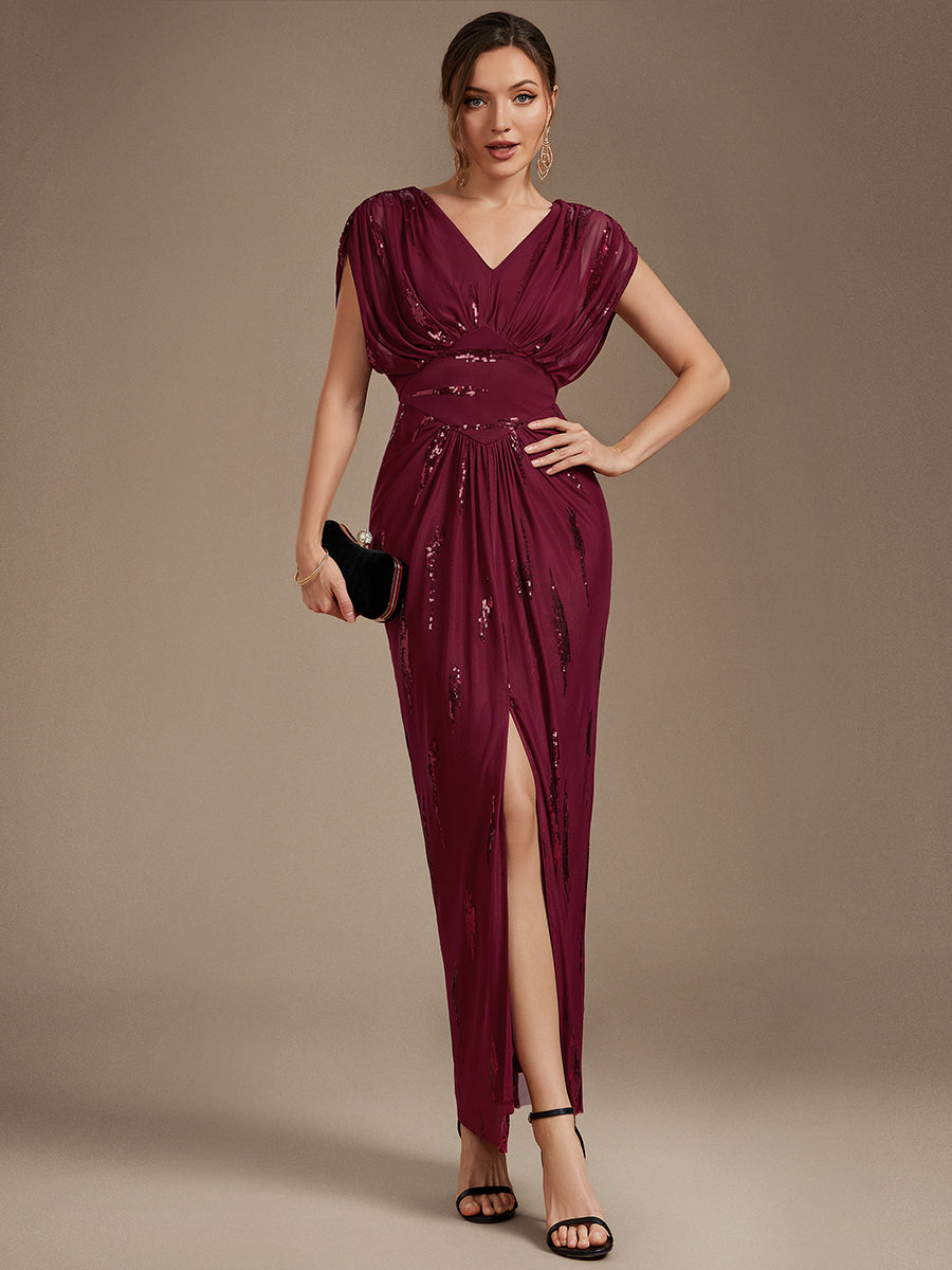 One Stop Shop Plus Size Short Sleeve Tulle V-Neck Bodycon Sequin Evening Dresses - EE04791BD-R4.jpg