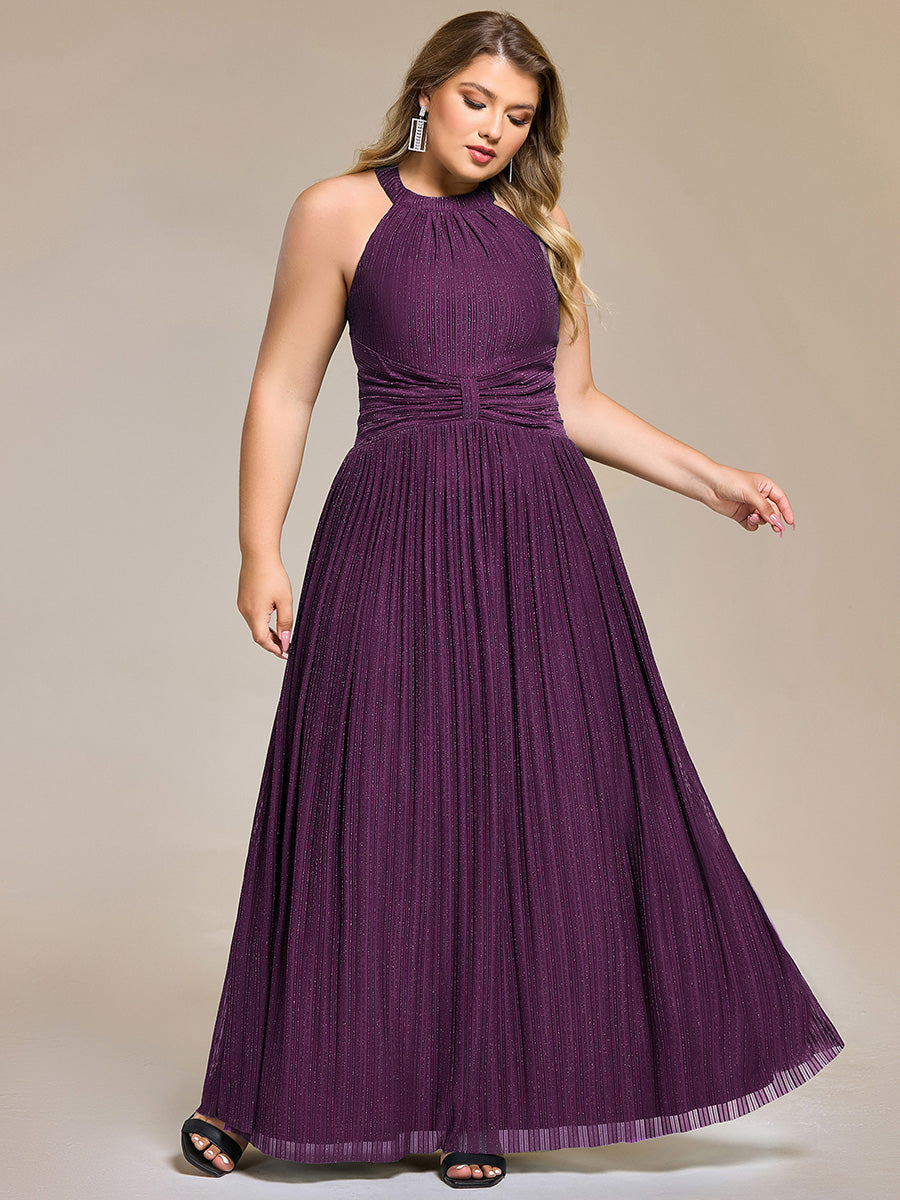 Color=Purple Wisteria | Wholesale Pricing Strapless Halter Neck High Stretch A-Line Floor Length Evening Dresses-Purple Wisteria 66