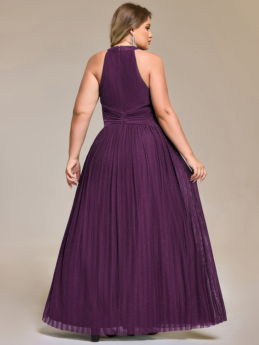 Color=Purple Wisteria | Wholesale Pricing Strapless Halter Neck High Stretch A-Line Floor Length Evening Dresses-Purple Wisteria 67