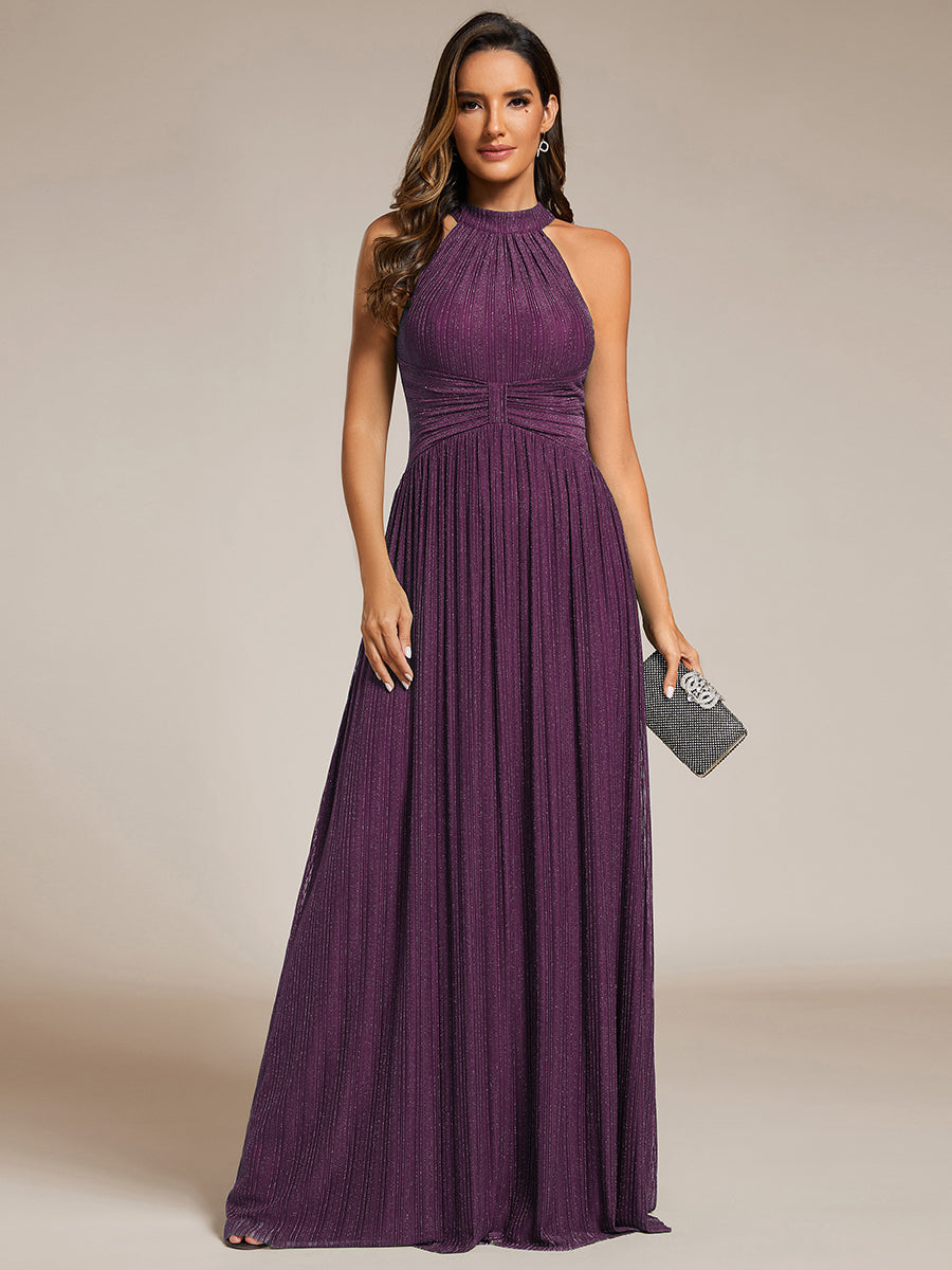 Color=Purple Wisteria | Wholesale Pricing Strapless Halter Neck High Stretch A-Line Floor Length Evening Dresses-Purple Wisteria 61
