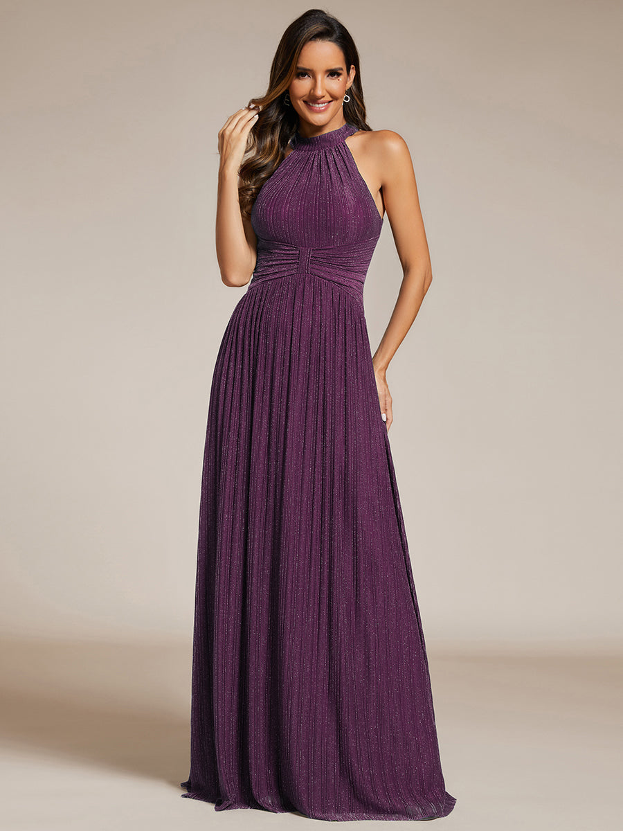 Color=Purple Wisteria | Wholesale Pricing Strapless Halter Neck High Stretch A-Line Floor Length Evening Dresses-Purple Wisteria 64