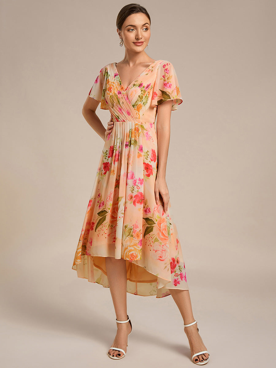 Color=Peach Fuzz | Pleated Ruffles Chiffon Wholesale Wedding Guest Dresses-Peach Fuzz 88