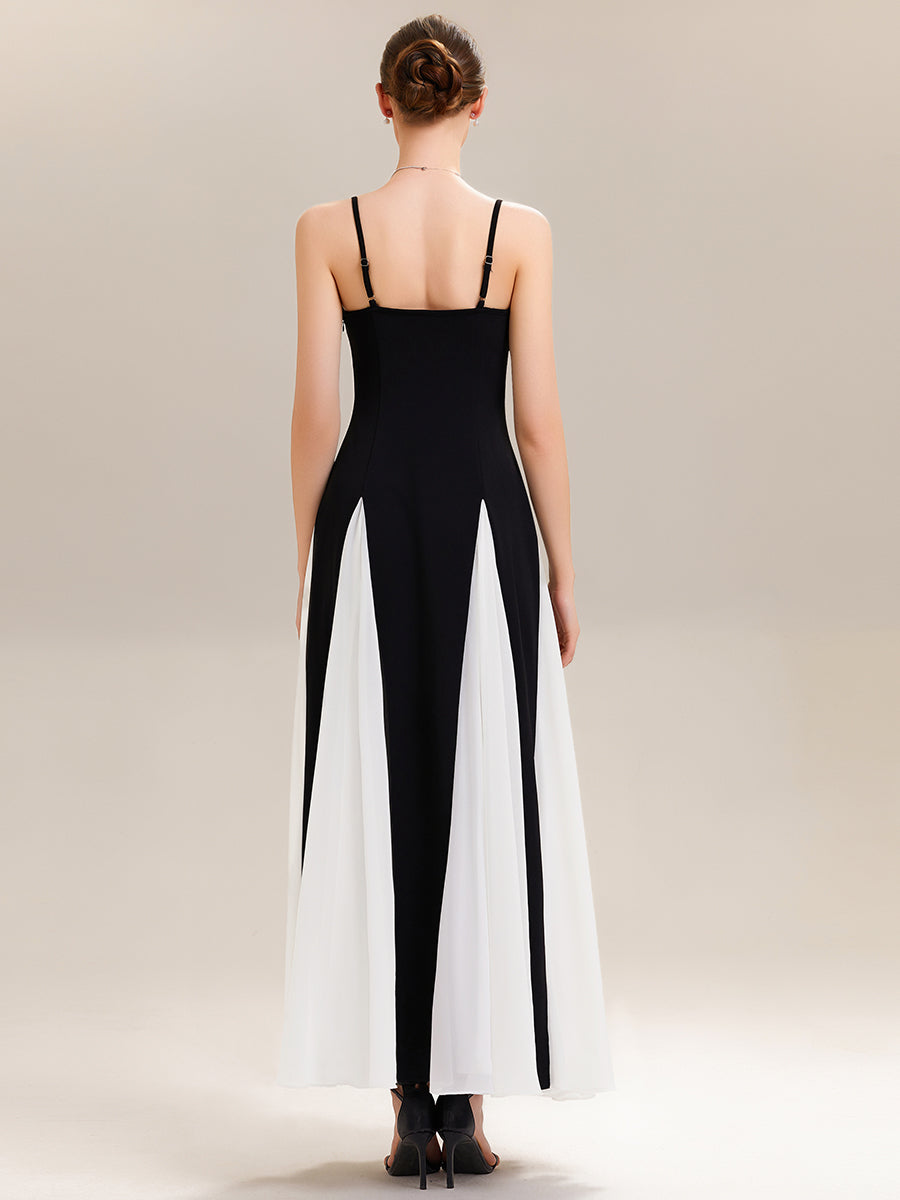 Color=Black | Wholesale Pricing Strapless Adjustable Spaghetti Straps A-Line Floor Length Wedding Guest Dresses-Black 2