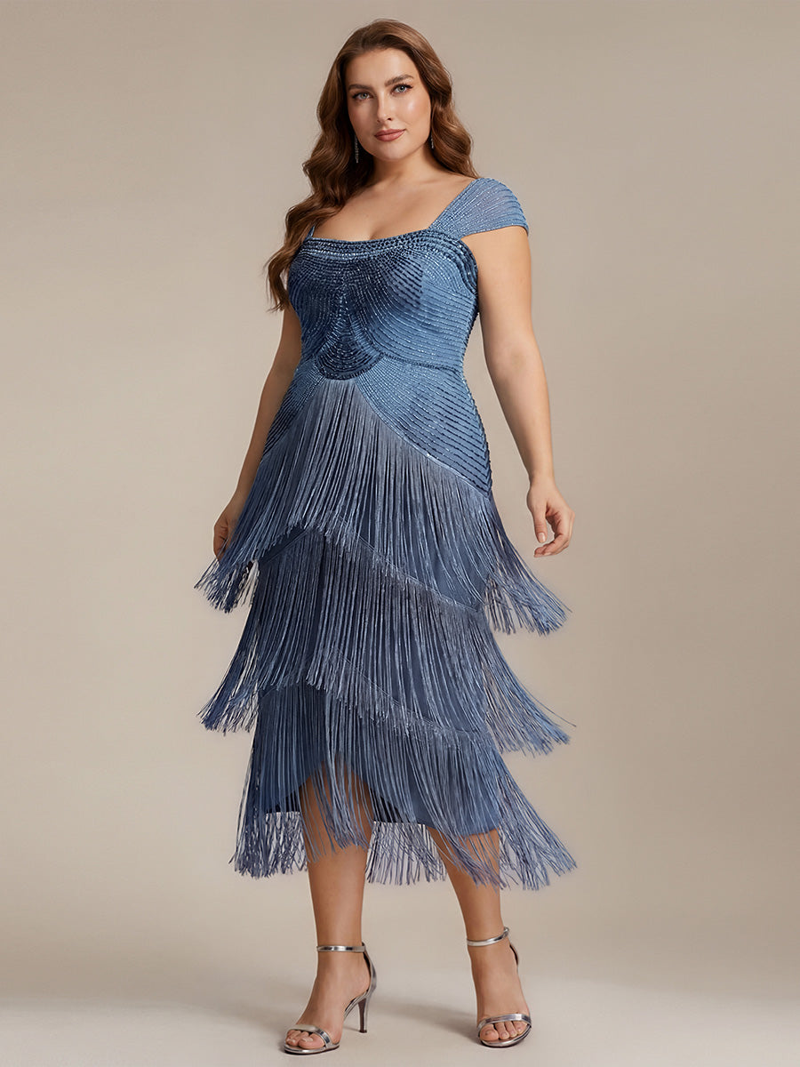 Color=Dusty Blue | Fast Delivery Sleeveless Square Neck Bodycon Tea Length Beaded Wedding Guest Dresses-Dusty Blue 26