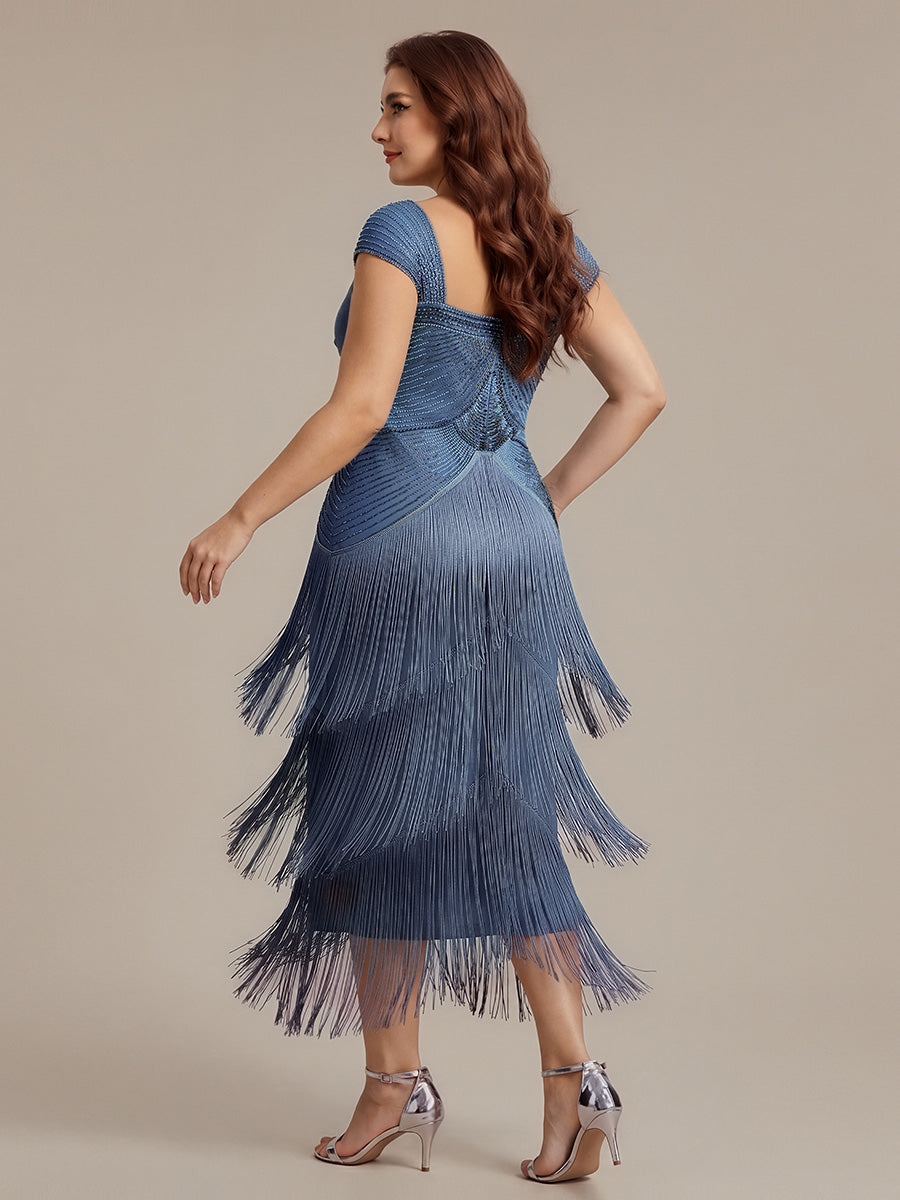 Color=Dusty Blue | Fast Delivery Sleeveless Square Neck Bodycon Tea Length Beaded Wedding Guest Dresses-Dusty Blue 27