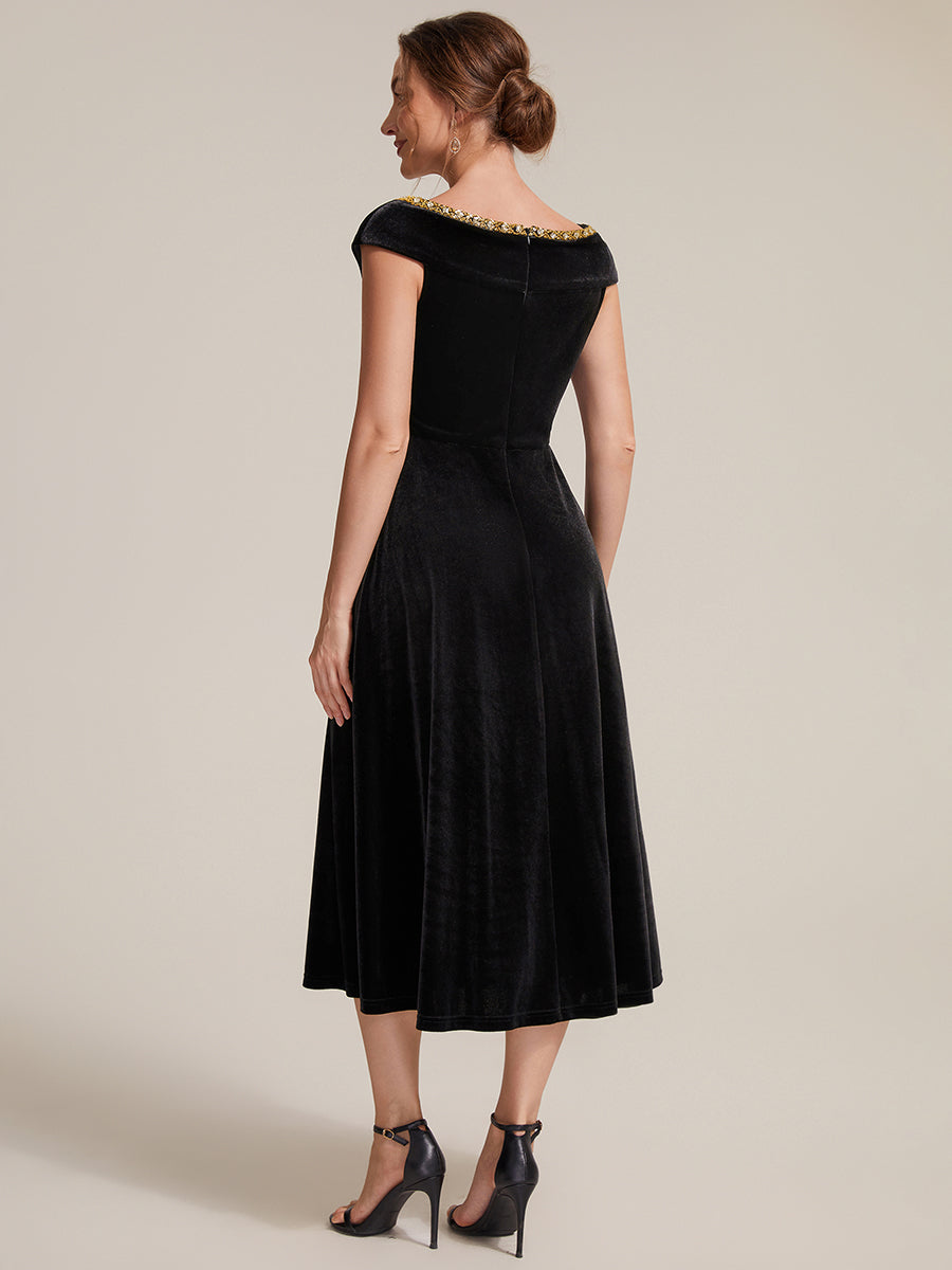 Commercial Wholesale Plus Size Sleeveless Velvet V-Neck Sequin A-Line Wedding Guest Dresses - EG02789BK-R2.jpg