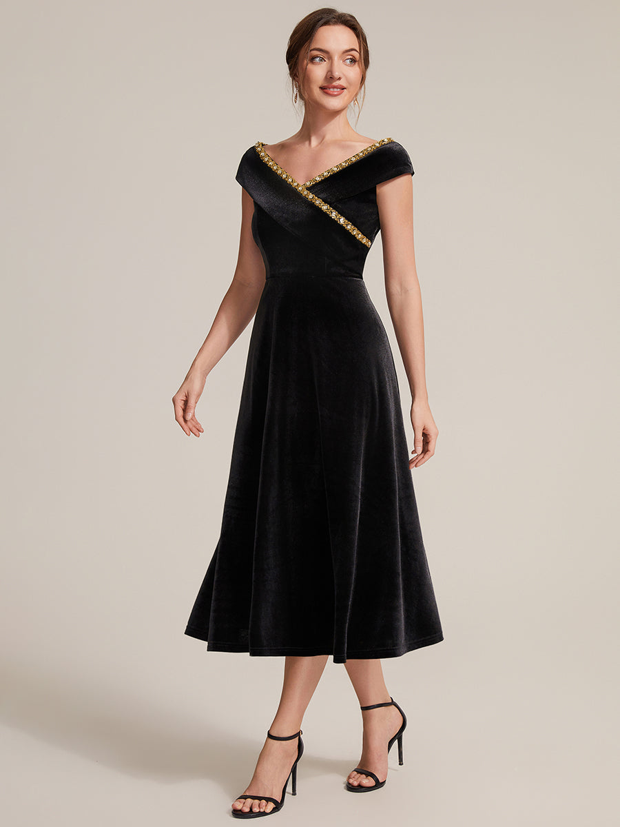 Commercial Wholesale Plus Size Sleeveless Velvet V-Neck Sequin A-Line Wedding Guest Dresses - EG02789BK-R3.jpg