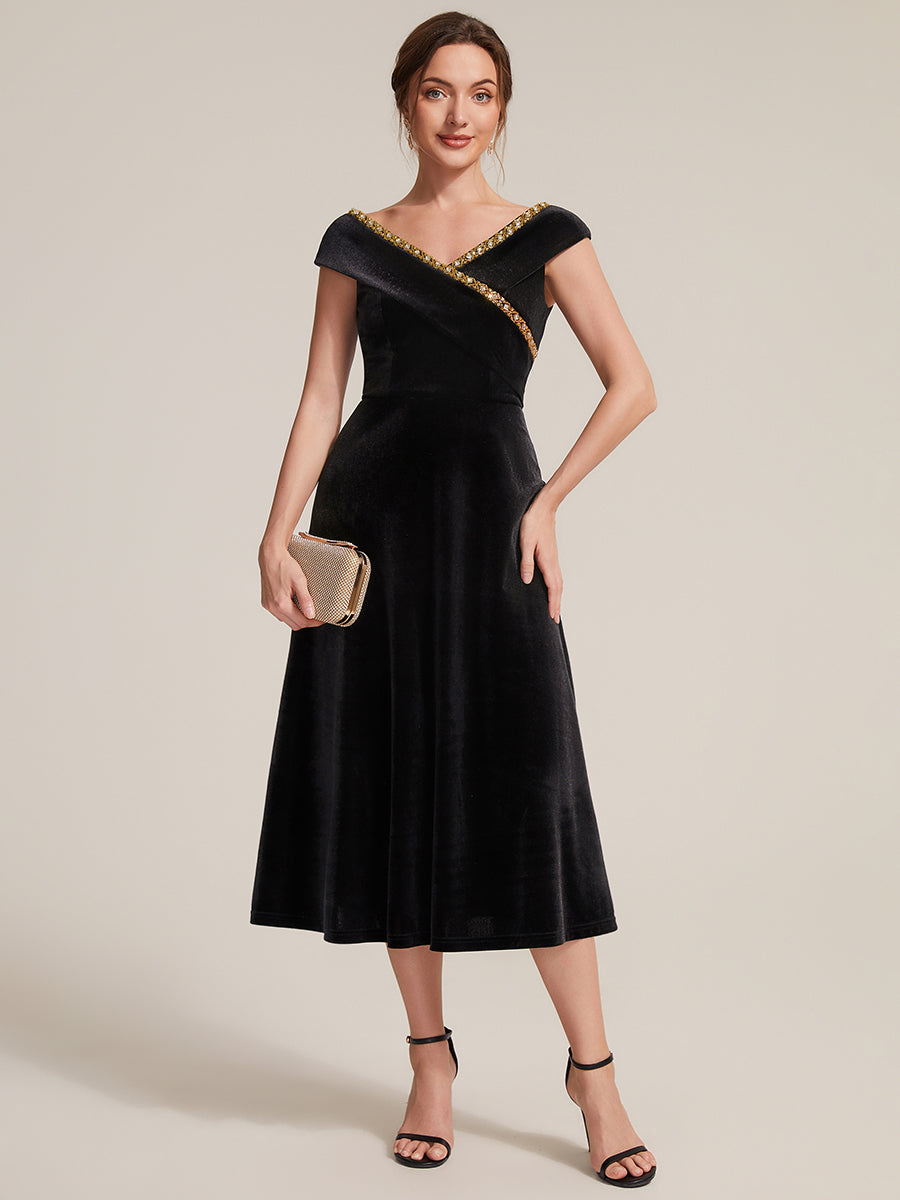 Commercial Wholesale Plus Size Sleeveless Velvet V-Neck Sequin A-Line Wedding Guest Dresses - EG02789BK-R4.jpg