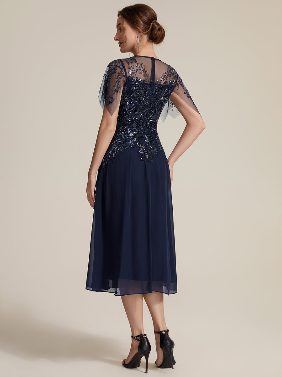 Wholesale Plus Size Short Ruffle-Sleeve Tulle A-Line Round-Neck Wedding Guest Dresses - EG06227NB-R2.jpg