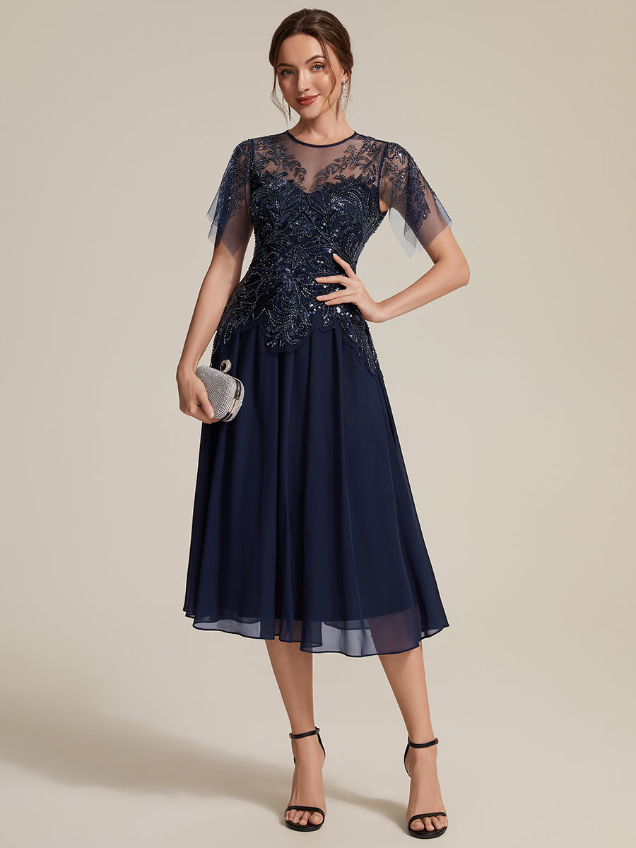 Wholesale Plus Size Short Ruffle-Sleeve Tulle A-Line Round-Neck Wedding Guest Dresses - EG06227NB-R4.jpg