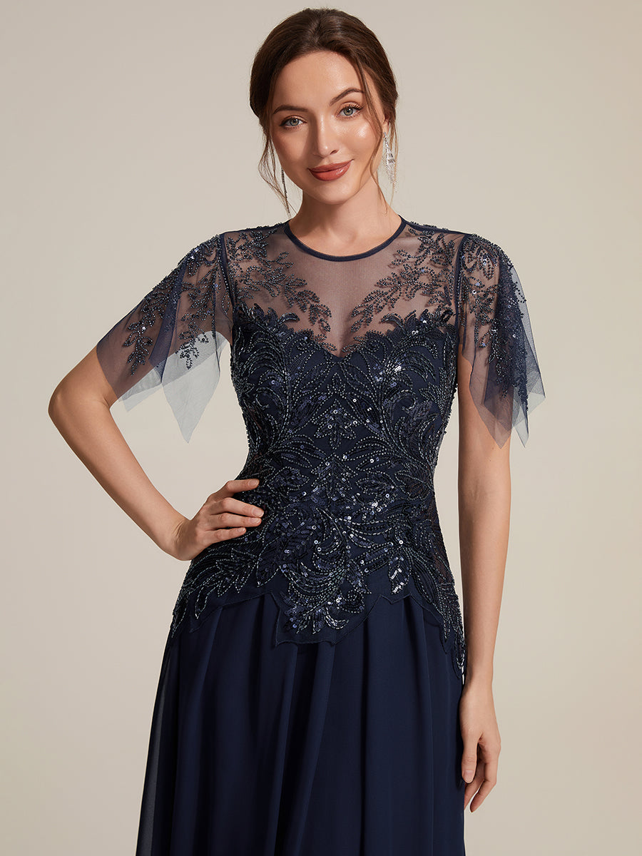 Wholesale Plus Size Short Ruffle-Sleeve Tulle A-Line Round-Neck Wedding Guest Dresses - EG06227NB-R5.jpg
