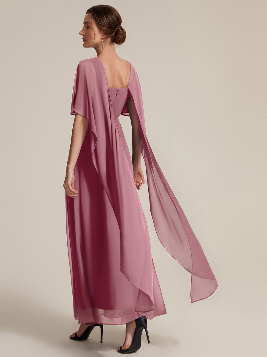 Color=Purple Orchid | Chiffon Cape Sleeve A-Line Mother of the Bride Dress | Mother of the Bride Dresses-Purple Orchid 12