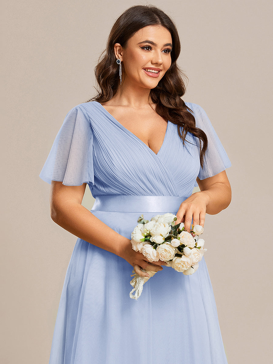 Color=Ice Blue | Women's V-Neck A-Line Floor-Length Wholesale Bridesmaid Dresses-Ice Blue 72