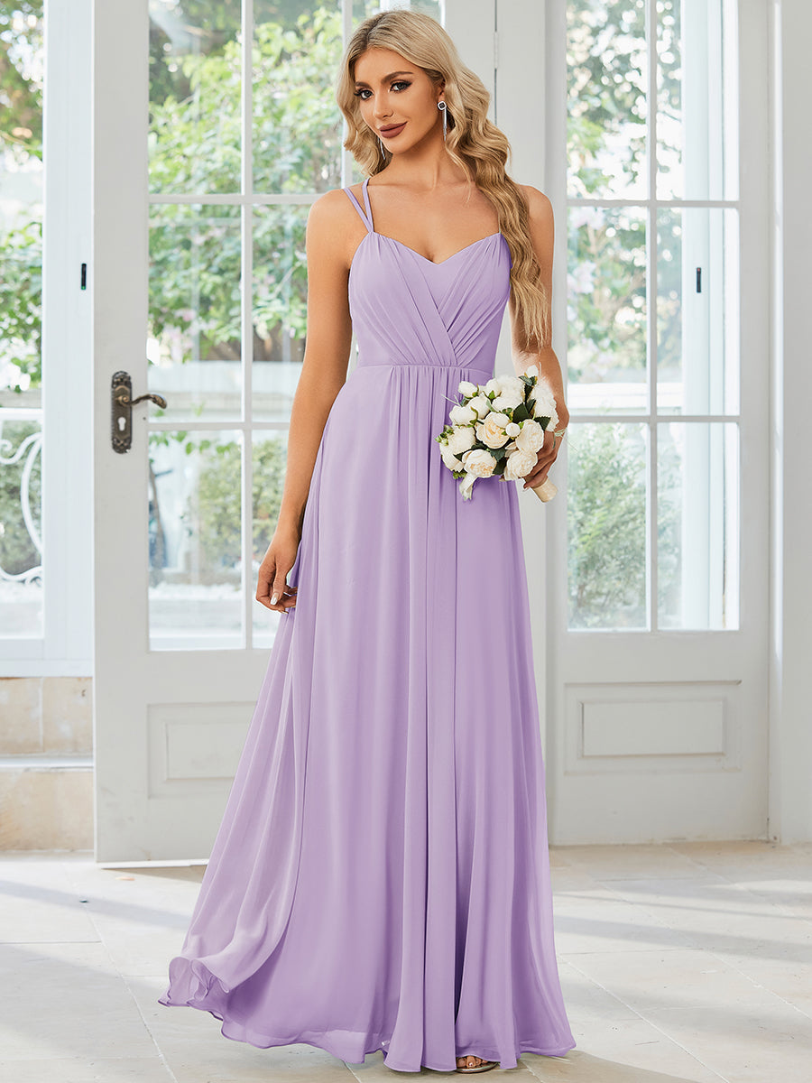 Color=Frosted Lilac | Industrial Use Sleeveless V-Neck Appliques A-Line Floor Length Bridesmaid Dresses-Frosted Lilac 5