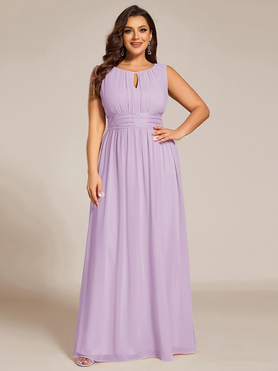 Color=Frosted Lilac | Bulk Order Sleeveless Embroidered Round Neck A-Line Floor Length Bridesmaid Dresses-Frosted Lilac 6