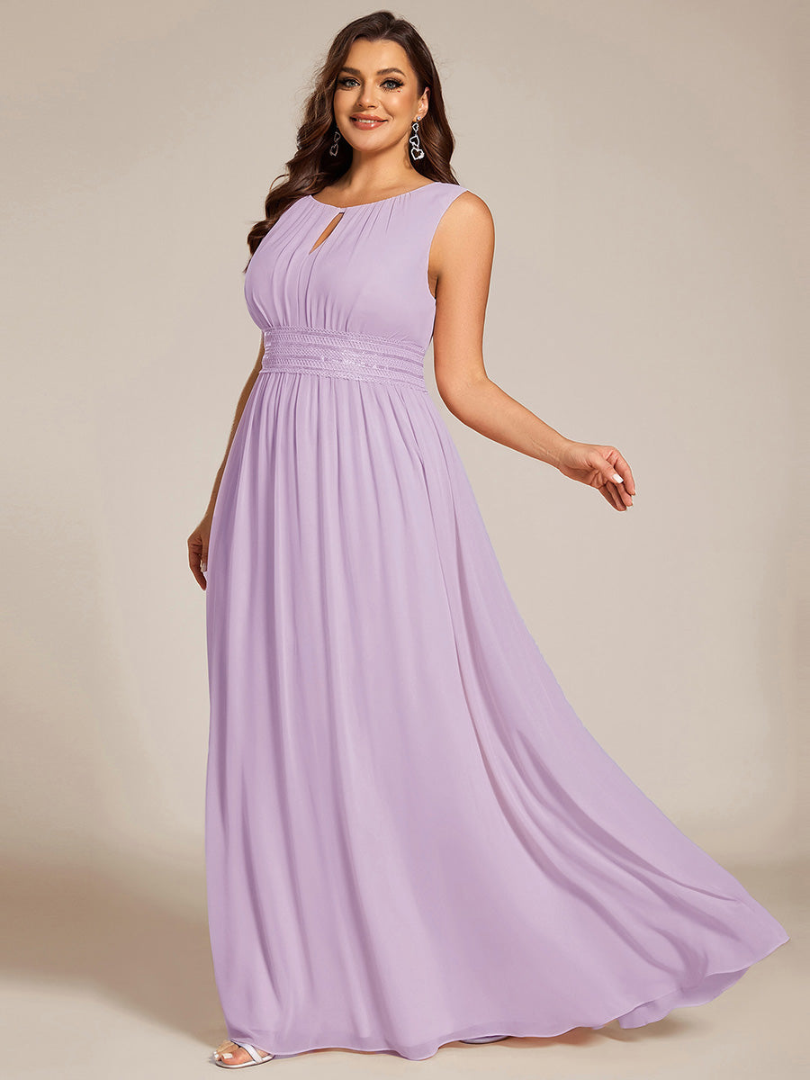 Color=Frosted Lilac | Bulk Order Sleeveless Embroidered Round Neck A-Line Floor Length Bridesmaid Dresses-Frosted Lilac 9