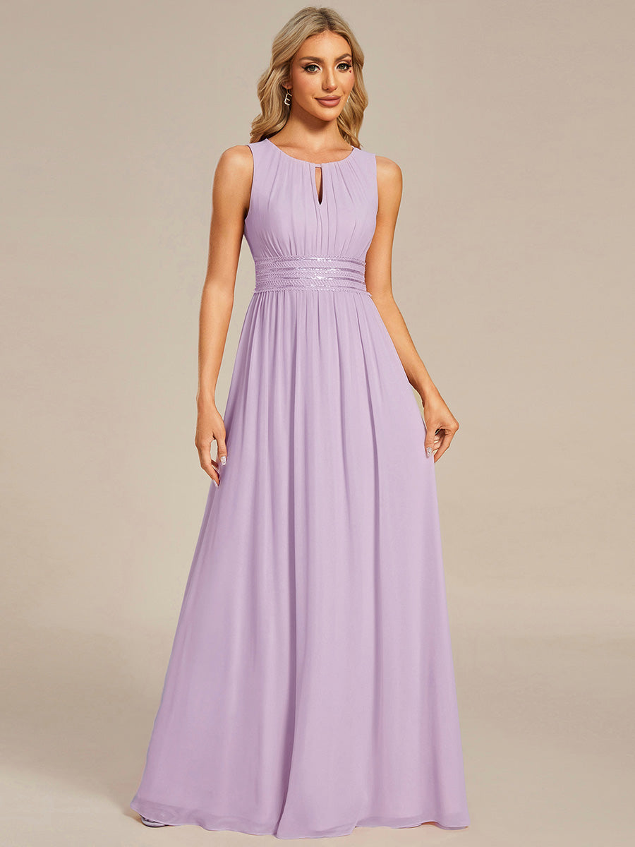 Color=Frosted Lilac | Bulk Order Sleeveless Embroidered Round Neck A-Line Floor Length Bridesmaid Dresses-Frosted Lilac 1