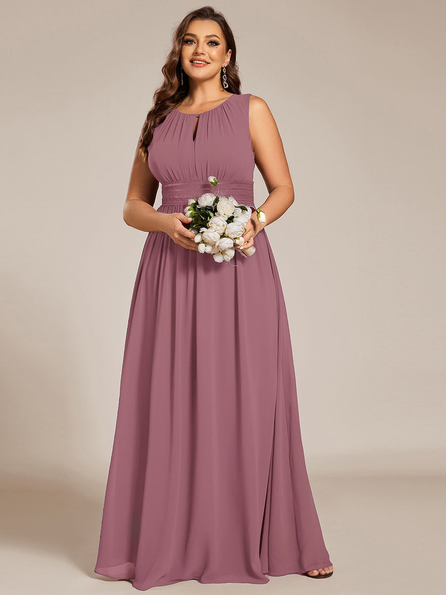 Color=Purple Orchid | Wholesale Sleeveless Embroidered Round Neck A-Line Floor Length Bridesmaid Dresses-Purple Orchid 20