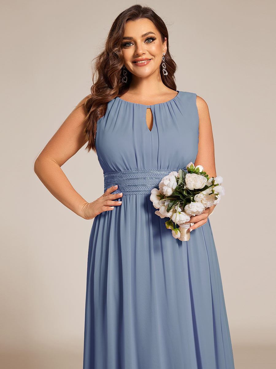 Color=Slate Blue | Commercial Wholesale Sleeveless Embroidered Round Neck A-Line Floor Length Bridesmaid Dresses-Slate Blue 28