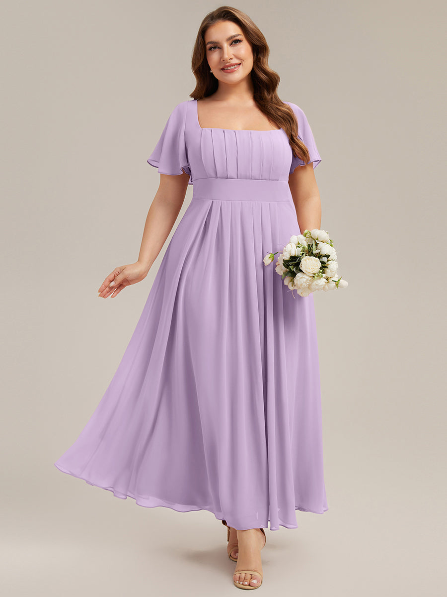 Color=Frosted Lilac | Bulk Order Short Sleeve Ruffle Backless Ruched A-Line Maxi Bridesmaid Dresses-Frosted Lilac 6