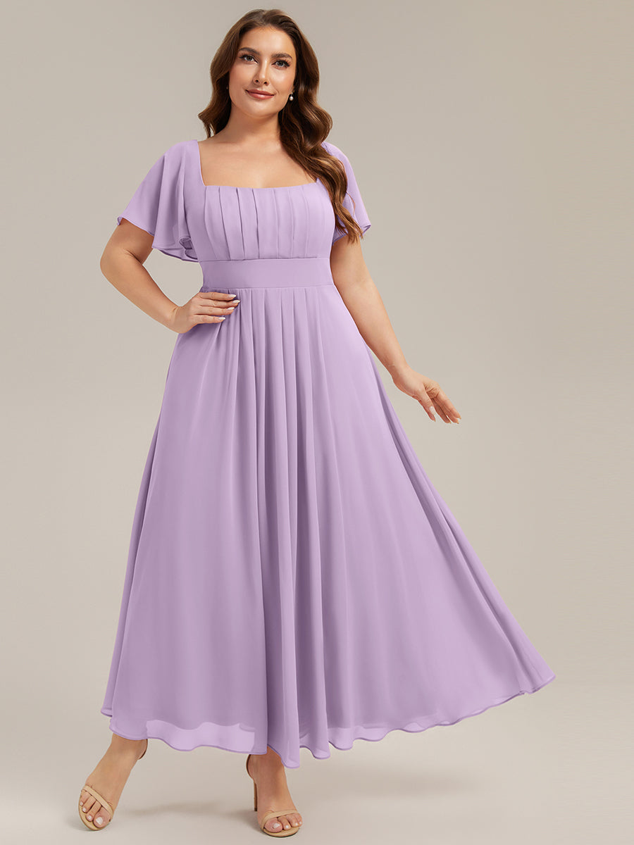 Color=Frosted Lilac | Bulk Order Short Sleeve Ruffle Backless Ruched A-Line Maxi Bridesmaid Dresses-Frosted Lilac 10