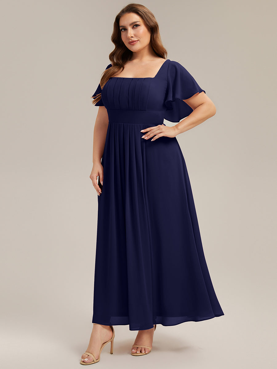 Color=Navy Blue | Bulk Order Short Sleeve Ruffle Backless Ruched A-Line Maxi Bridesmaid Dresses-Navy Blue 29