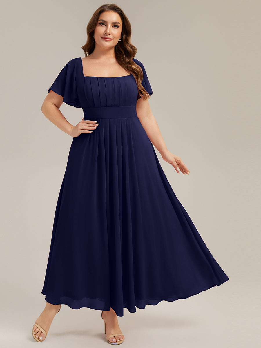 Color=Navy Blue | Bulk Order Short Sleeve Ruffle Backless Ruched A-Line Maxi Bridesmaid Dresses-Navy Blue 30