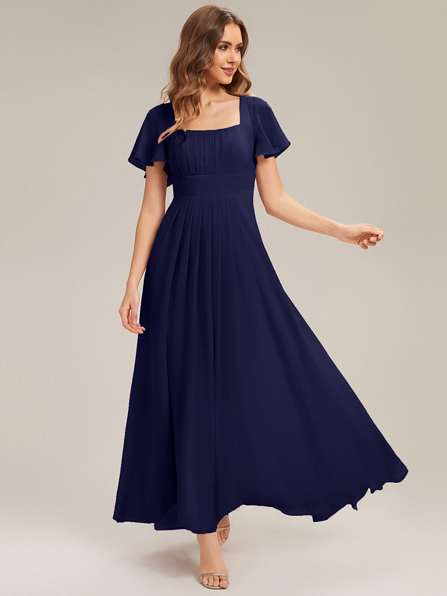 Color=Navy Blue | Bulk Order Short Sleeve Ruffle Backless Ruched A-Line Maxi Bridesmaid Dresses-Navy Blue 21