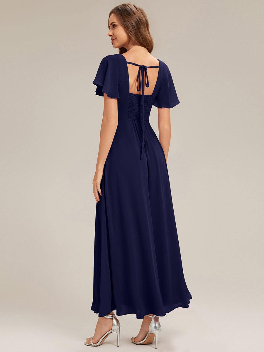 Color=Navy Blue | Bulk Order Short Sleeve Ruffle Backless Ruched A-Line Maxi Bridesmaid Dresses-Navy Blue 22