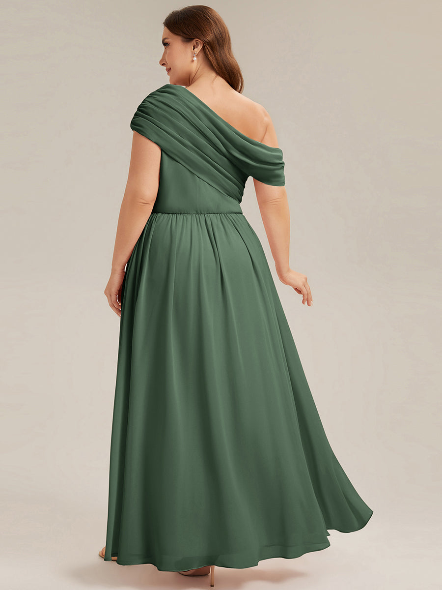 Color=Eucalyptus | Wholesale Asymmetrical Off Shoulder Gathered A-Line Floor Length Bridesmaid Dresses-Eucalyptus 17