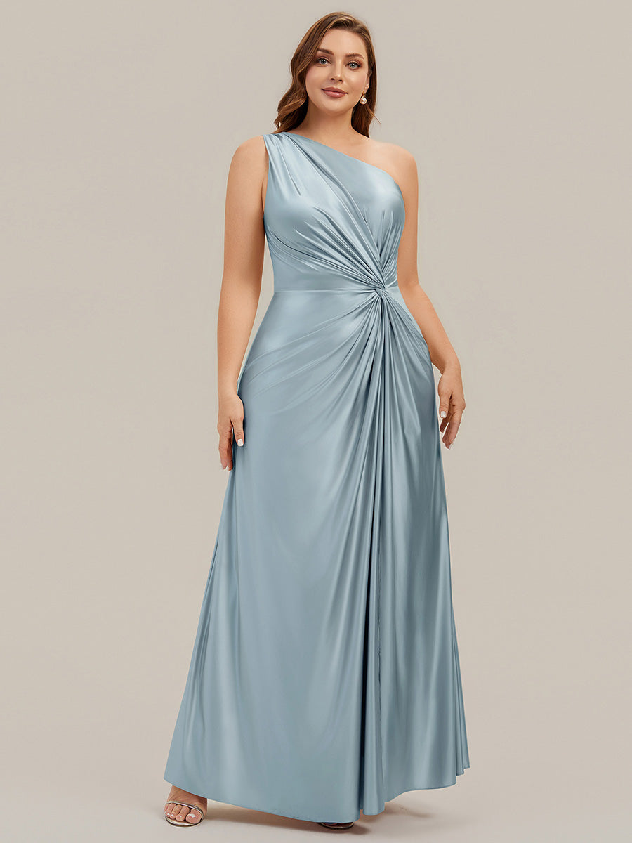 Color=Sky Blue | Bulk Order Sleeveless A-Line High Stretch Asymmetrical Floor Length Dress with Thigh-High Slit, Bridesmaid Dresses-Sky Blue 9