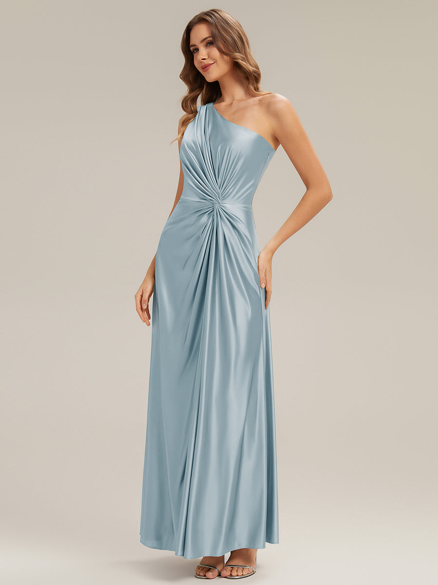 Color=Sky Blue | Bulk Order Sleeveless A-Line High Stretch Asymmetrical Floor Length Dress with Thigh-High Slit, Bridesmaid Dresses-Sky Blue 4