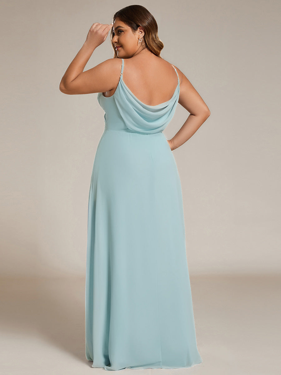 Color=Sky Blue | B2B-Exclusive Sleeveless V-Neck Pleated Backless A-Line Floor Length Bridesmaid Dresses-Sky Blue 2