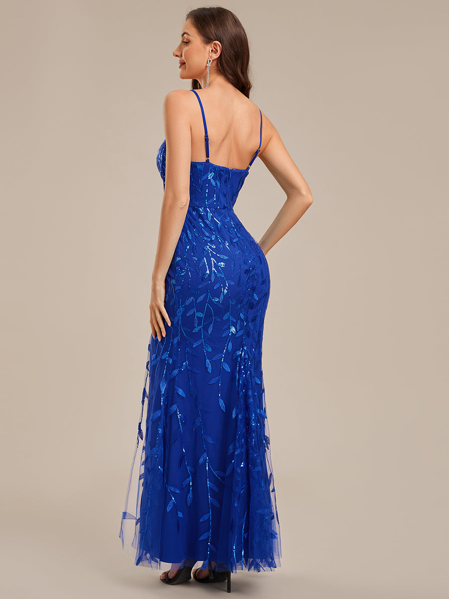 Color=Sapphire Blue | Custom Solutions Strapless Sleeveless Fishtail Non-Stretch Floor Length Evening Dresses-Sapphire Blue 14