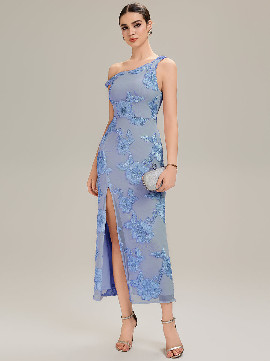 Color=Ice Blue | Custom Solutions Strapless Sleeveless Fishtail Maxi Dress with Tie-Front Evening Dresses-Ice Blue 10
