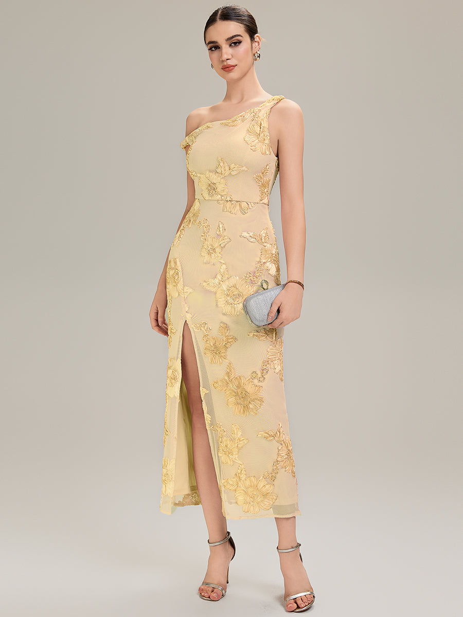 Color=Yellow | Custom Solutions Strapless Sleeveless Fishtail Maxi Dress with Tie-Front Evening Dresses-Yellow 21