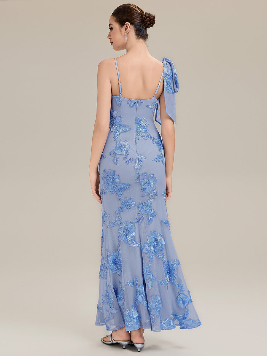 Color=Ice Blue | Custom Made Sleeveless Floral Jacquard Cowl Neck Fishtail Floor Length Evening Dresses-Ice Blue 11
