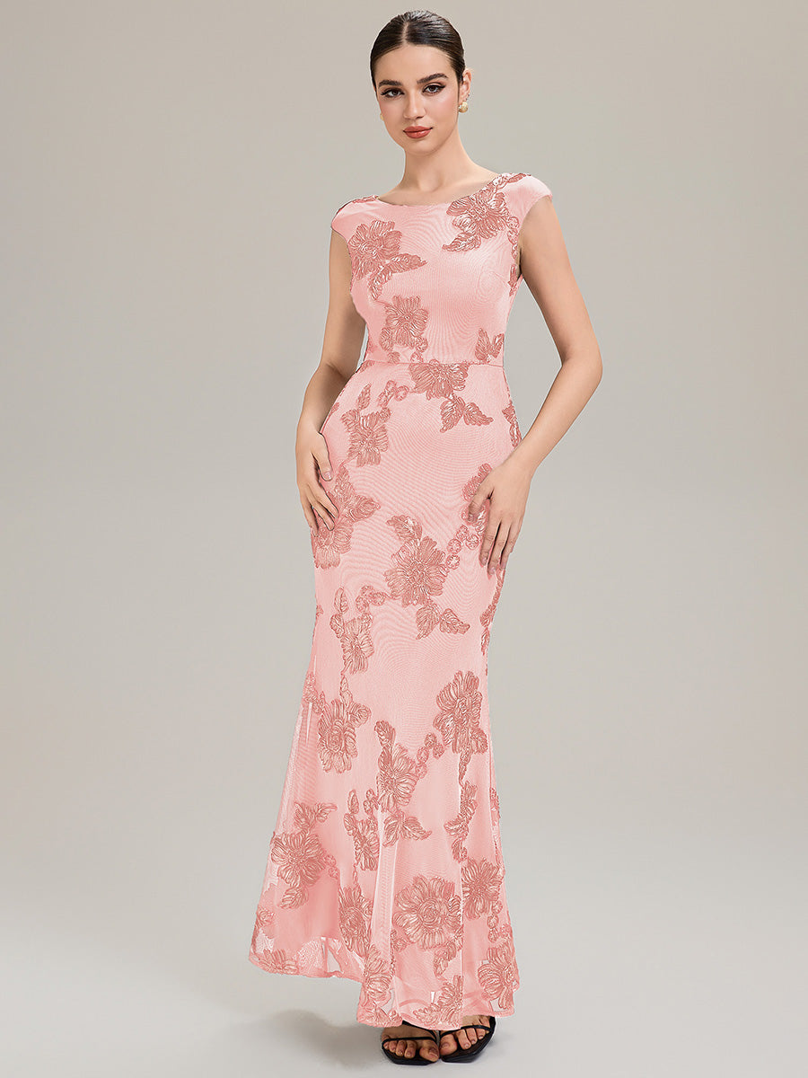 Color=Pink | Custom Solutions Sleek One Shoulder Fishtail Midi Dress with Back Zipper Evening Dresses-Pink 18
