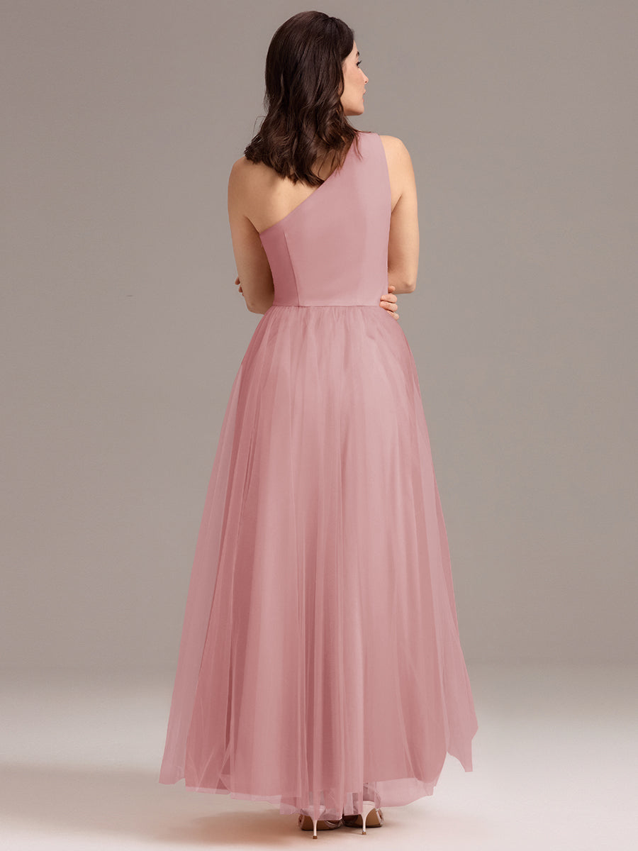 Color=Dusty Rose | Custom Solutions Sleeveless Asymmetrical Pleated A-Line Floor Length Bridesmaid Dresses-Dusty Rose 17