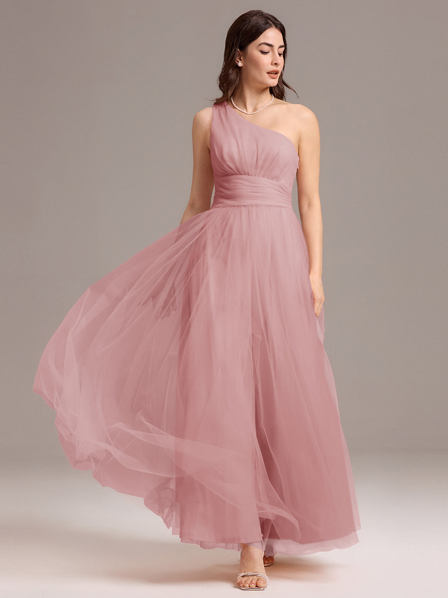 Color=Dusty Rose | Custom Solutions Sleeveless Asymmetrical Pleated A-Line Floor Length Bridesmaid Dresses-Dusty Rose 20