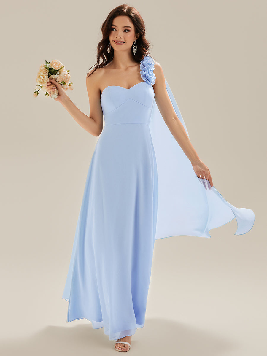 Color=Ice Blue | Sleeveless One Shoulder Floral A-Line Floor Length Bridesmaid Dresses-Ice Blue 7